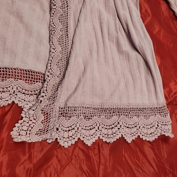 Roman’s Women’s XXL Plus Size Tunic Top Blouse Cardigan Bohemian Purple Pink 2 x - Picture 4 of 7